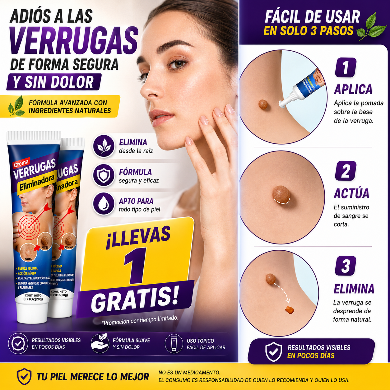 VerruClear™ | Crema Elimina Verrugas