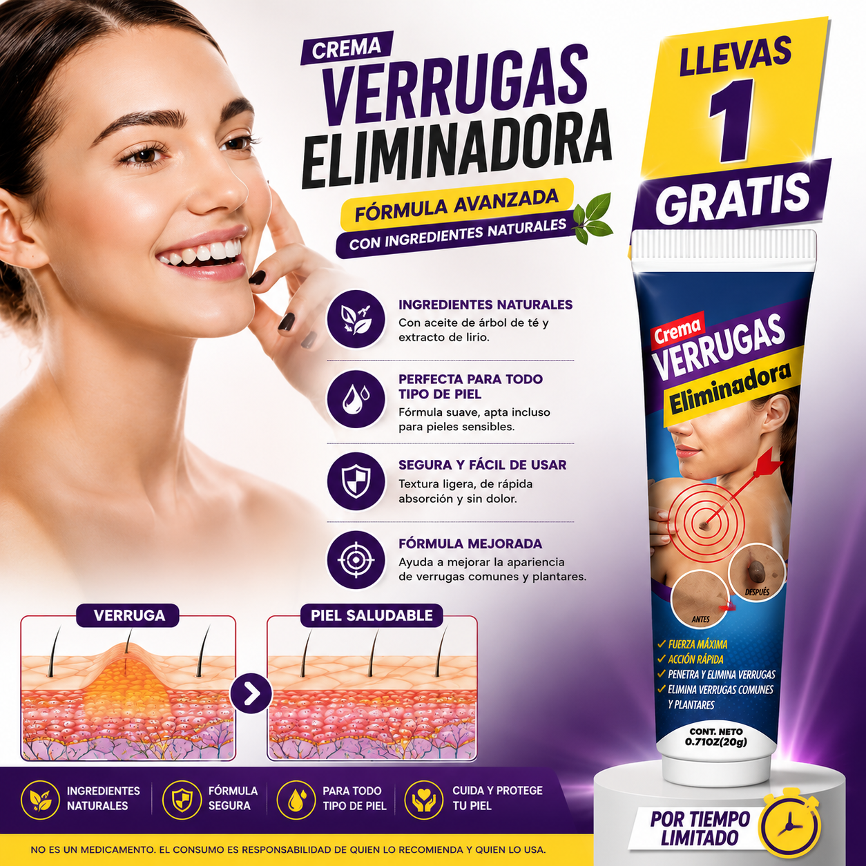 VerruClear™ | Crema Elimina Verrugas