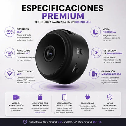 VisionCam Pro™ | Mini Cámara WiFi 360° HD